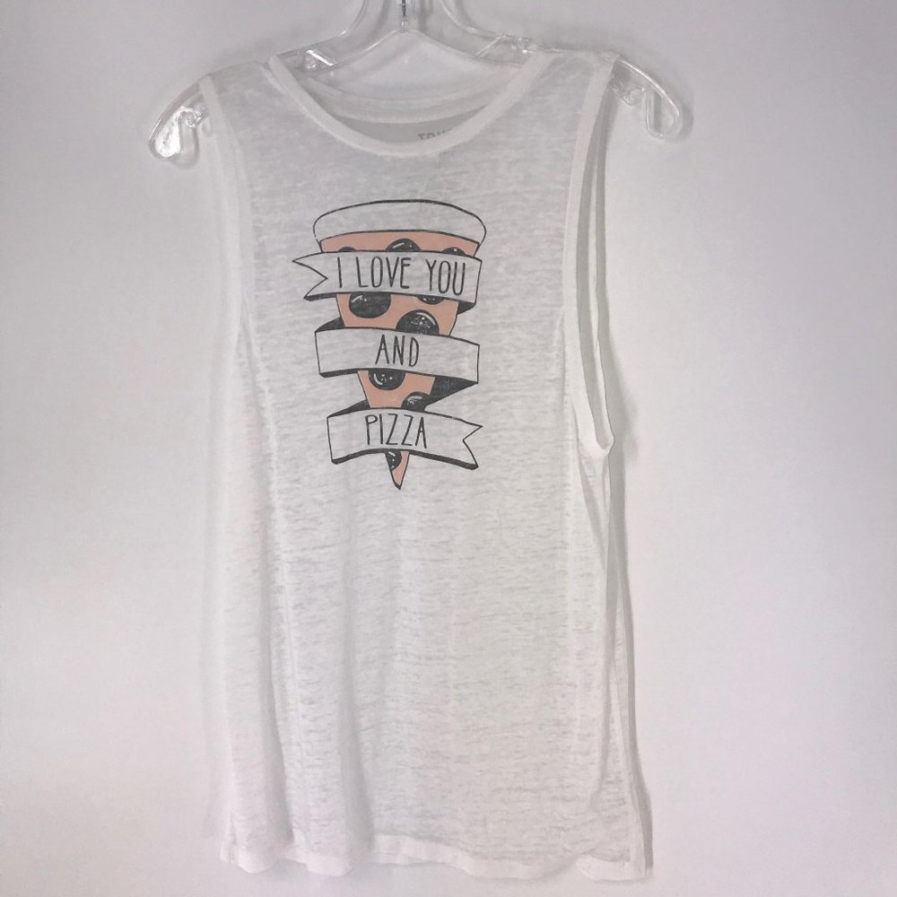 I LOVE YOU AND PIZZA WOMENS TANK TOP